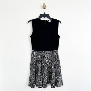 Diane Von Furstenberg DVF Jeannie Leopard Dots Fit & Flare Mini Dress Size 6